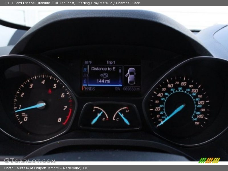 Sterling Gray Metallic / Charcoal Black 2013 Ford Escape Titanium 2.0L EcoBoost
