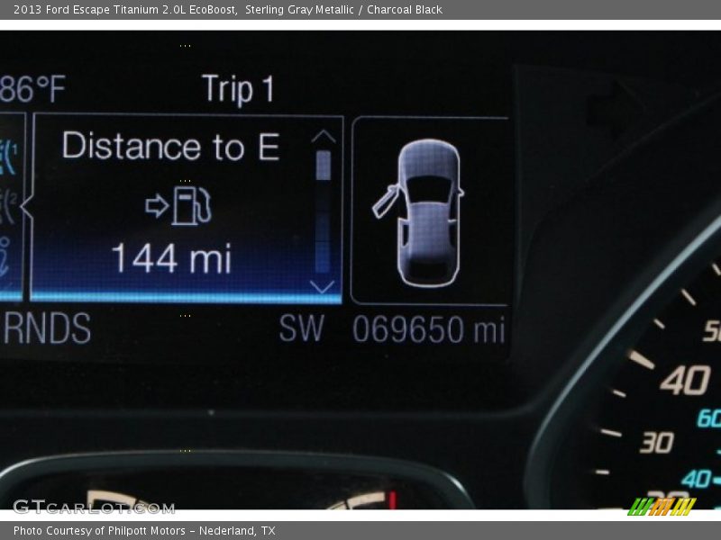 Sterling Gray Metallic / Charcoal Black 2013 Ford Escape Titanium 2.0L EcoBoost