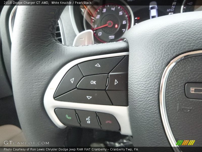 White Knuckle / Pearl/Black 2018 Dodge Charger GT AWD
