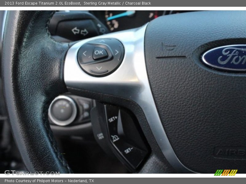 Sterling Gray Metallic / Charcoal Black 2013 Ford Escape Titanium 2.0L EcoBoost