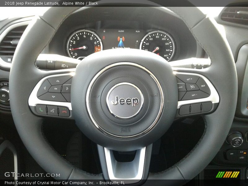 Alpine White / Black 2018 Jeep Renegade Latitude
