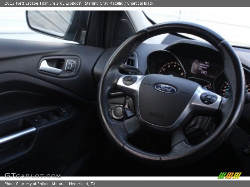 Sterling Gray Metallic / Charcoal Black 2013 Ford Escape Titanium 2.0L EcoBoost