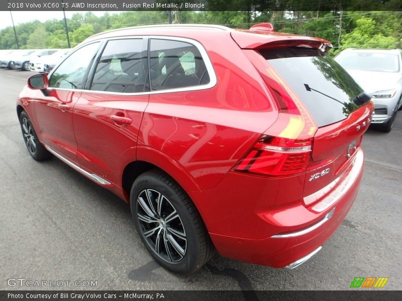 Fusion Red Metallic / Blonde 2018 Volvo XC60 T5 AWD Inscription