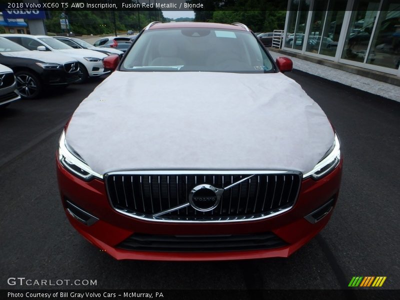 Fusion Red Metallic / Blonde 2018 Volvo XC60 T5 AWD Inscription