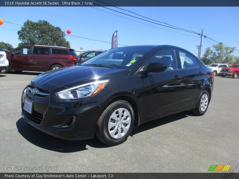 Ultra Black / Gray 2016 Hyundai Accent SE Sedan