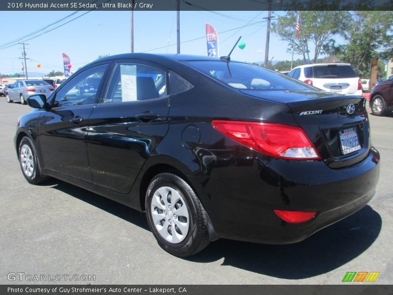 Ultra Black / Gray 2016 Hyundai Accent SE Sedan