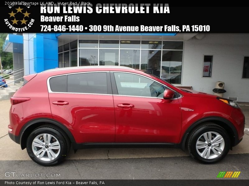 Hyper Red / Black 2018 Kia Sportage LX AWD