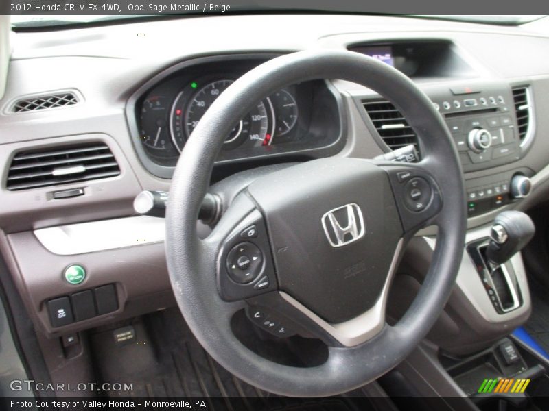 Opal Sage Metallic / Beige 2012 Honda CR-V EX 4WD