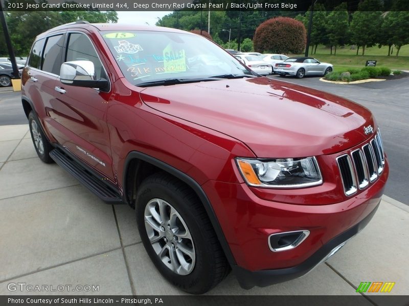 Deep Cherry Red Crystal Pearl / Black/Light Frost Beige 2015 Jeep Grand Cherokee Limited 4x4