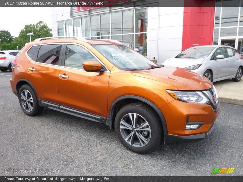 Monarch Orange / Almond 2017 Nissan Rogue SL AWD