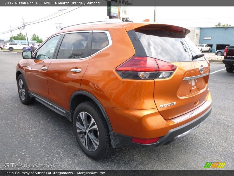 Monarch Orange / Almond 2017 Nissan Rogue SL AWD
