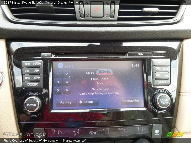 Monarch Orange / Almond 2017 Nissan Rogue SL AWD