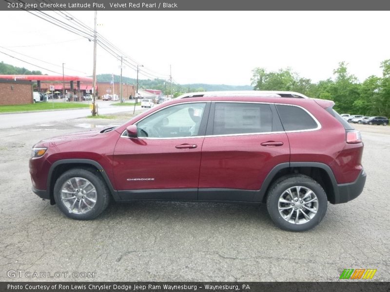 Velvet Red Pearl / Black 2019 Jeep Cherokee Latitude Plus