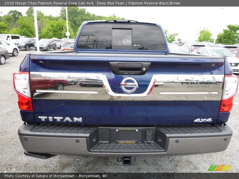 Deep Blue Pearl / Platinum Reserve Black/Brown 2018 Nissan Titan Platinum Reserve Crew Cab 4x4