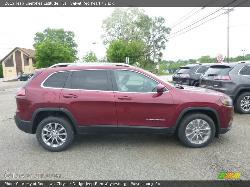 Velvet Red Pearl / Black 2019 Jeep Cherokee Latitude Plus