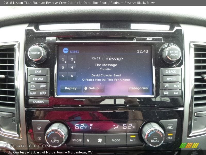 Deep Blue Pearl / Platinum Reserve Black/Brown 2018 Nissan Titan Platinum Reserve Crew Cab 4x4