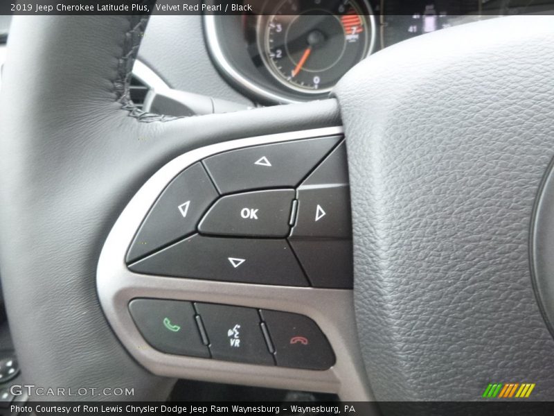 Velvet Red Pearl / Black 2019 Jeep Cherokee Latitude Plus