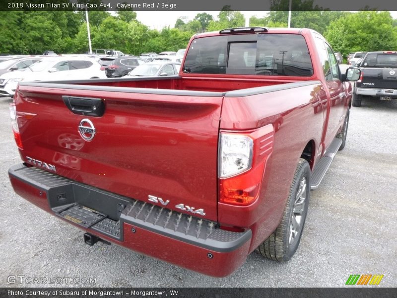 Cayenne Red / Beige 2018 Nissan Titan SV King Cab 4x4