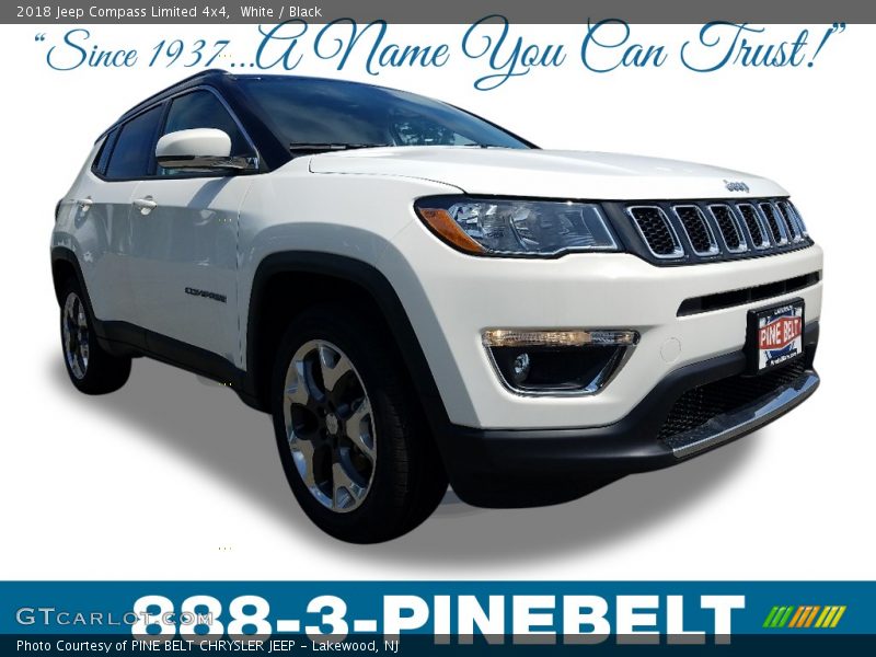 White / Black 2018 Jeep Compass Limited 4x4