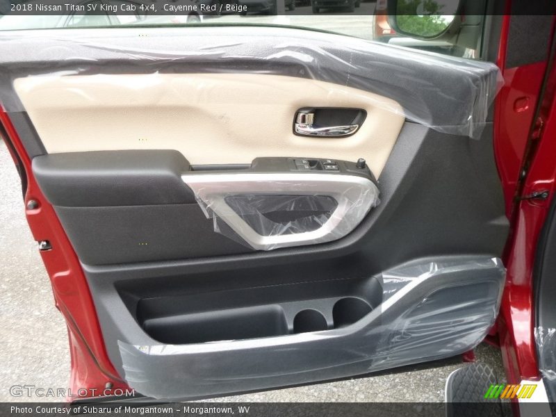 Cayenne Red / Beige 2018 Nissan Titan SV King Cab 4x4