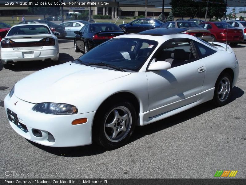 Northstar White / Gray 1999 Mitsubishi Eclipse GS Coupe