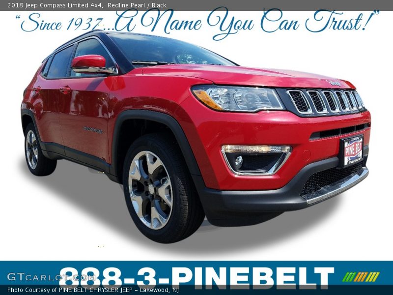 Redline Pearl / Black 2018 Jeep Compass Limited 4x4