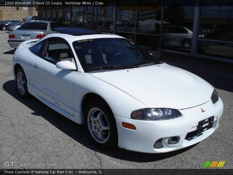 Northstar White / Gray 1999 Mitsubishi Eclipse GS Coupe