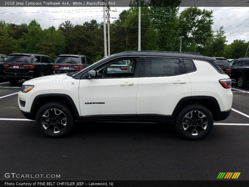 White / Black/Ruby Red 2018 Jeep Compass Trailhawk 4x4