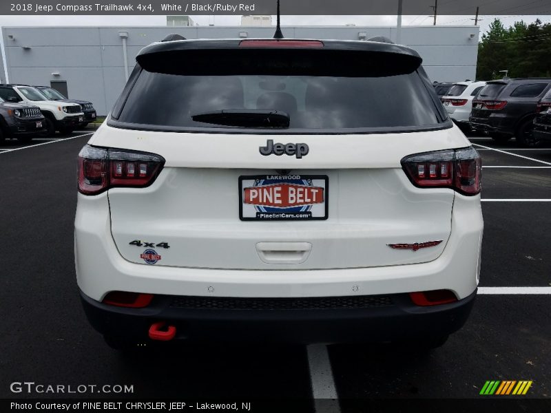 White / Black/Ruby Red 2018 Jeep Compass Trailhawk 4x4