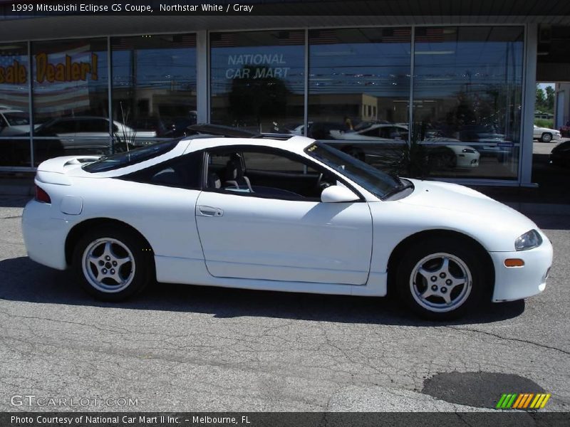 Northstar White / Gray 1999 Mitsubishi Eclipse GS Coupe
