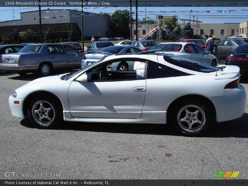 Northstar White / Gray 1999 Mitsubishi Eclipse GS Coupe