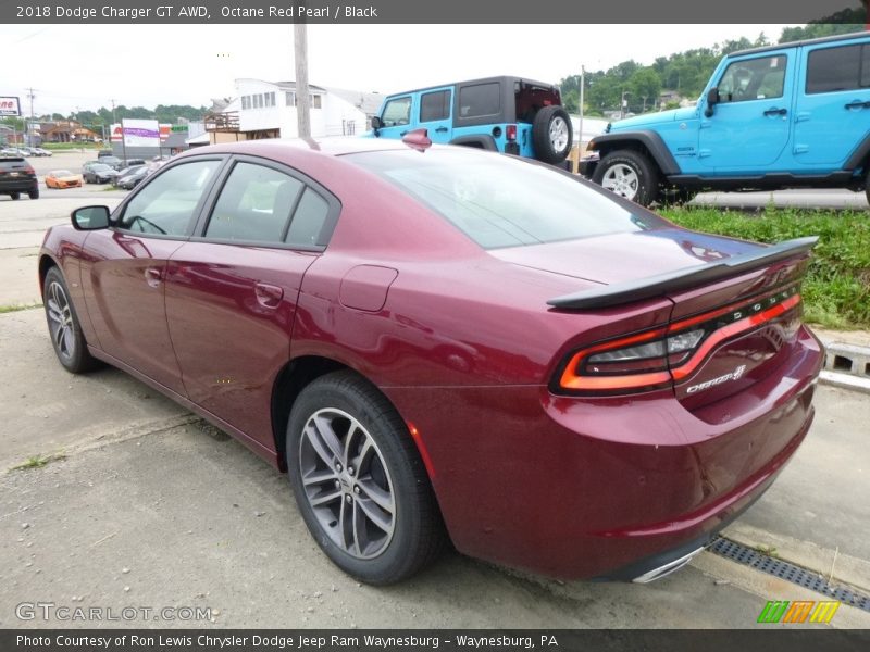 Octane Red Pearl / Black 2018 Dodge Charger GT AWD