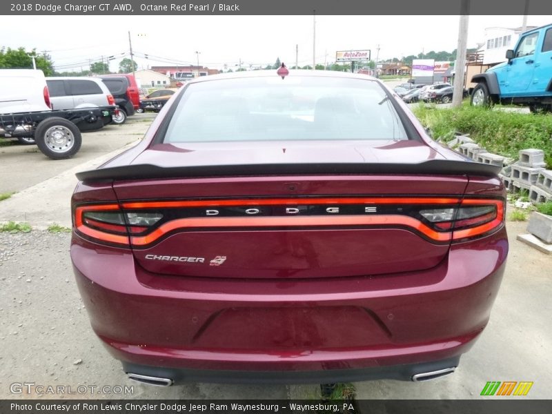 Octane Red Pearl / Black 2018 Dodge Charger GT AWD