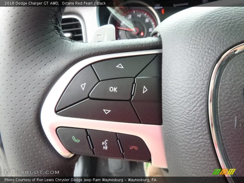 Octane Red Pearl / Black 2018 Dodge Charger GT AWD