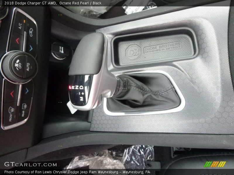 Octane Red Pearl / Black 2018 Dodge Charger GT AWD