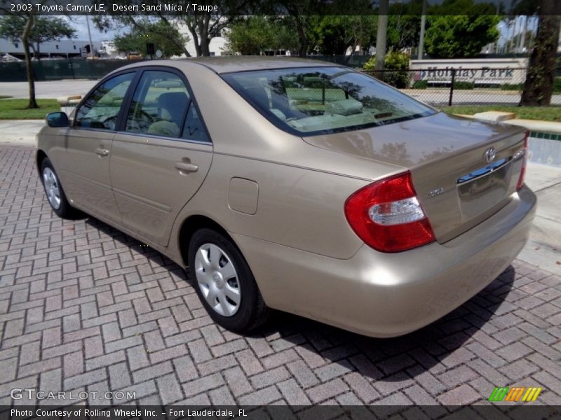 Desert Sand Mica / Taupe 2003 Toyota Camry LE