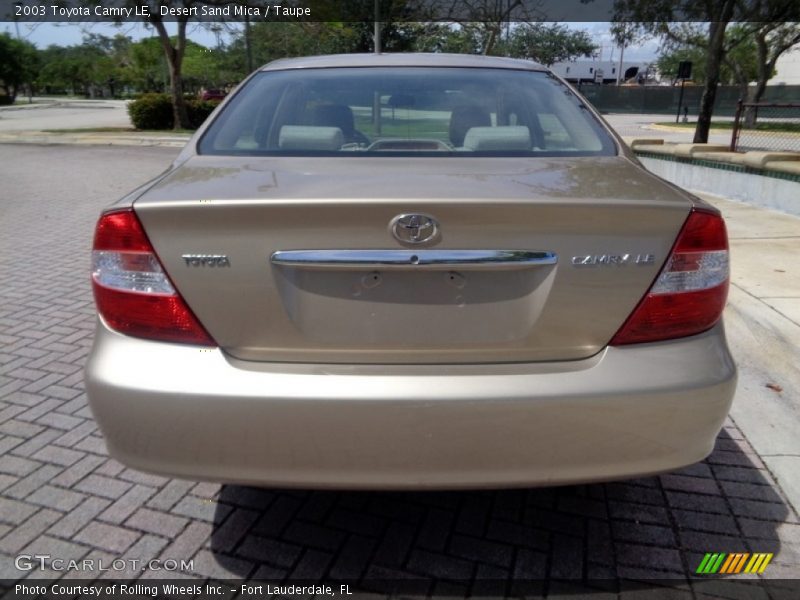 Desert Sand Mica / Taupe 2003 Toyota Camry LE
