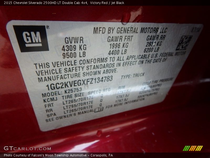 Victory Red / Jet Black 2015 Chevrolet Silverado 2500HD LT Double Cab 4x4