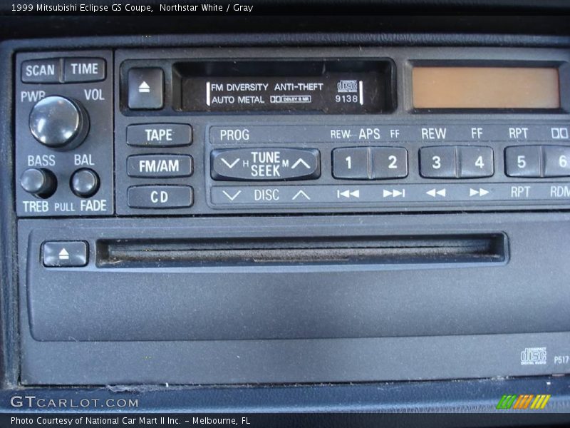 Northstar White / Gray 1999 Mitsubishi Eclipse GS Coupe