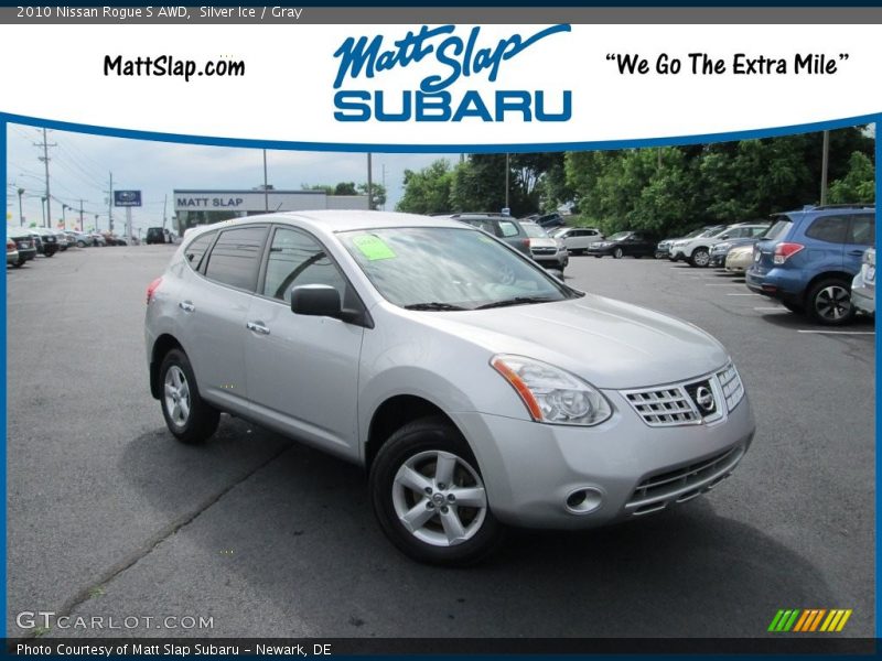Silver Ice / Gray 2010 Nissan Rogue S AWD