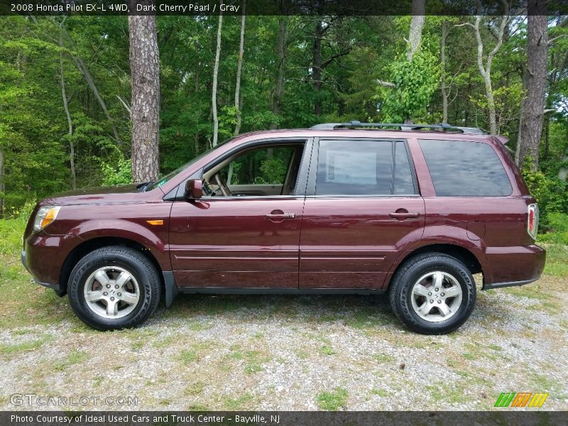 Dark Cherry Pearl / Gray 2008 Honda Pilot EX-L 4WD