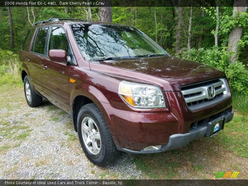 Dark Cherry Pearl / Gray 2008 Honda Pilot EX-L 4WD