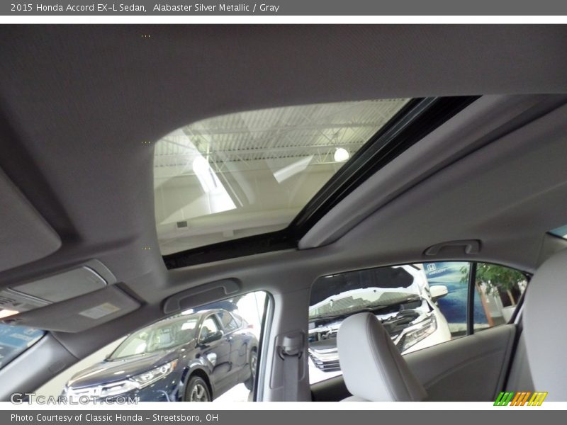 Alabaster Silver Metallic / Gray 2015 Honda Accord EX-L Sedan