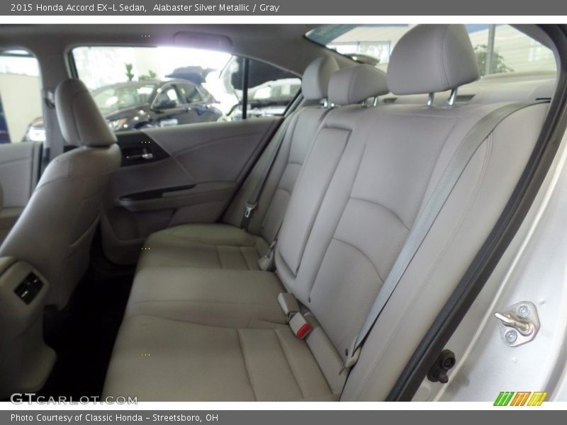 Alabaster Silver Metallic / Gray 2015 Honda Accord EX-L Sedan