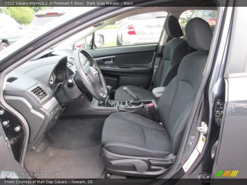 Dark Gray Metallic / Black 2012 Subaru Impreza 2.0i Premium 5 Door