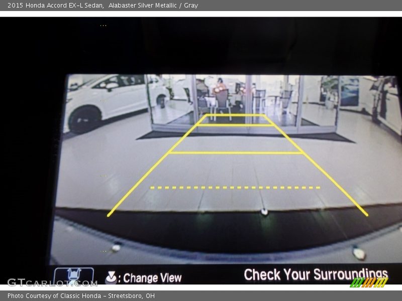 Alabaster Silver Metallic / Gray 2015 Honda Accord EX-L Sedan