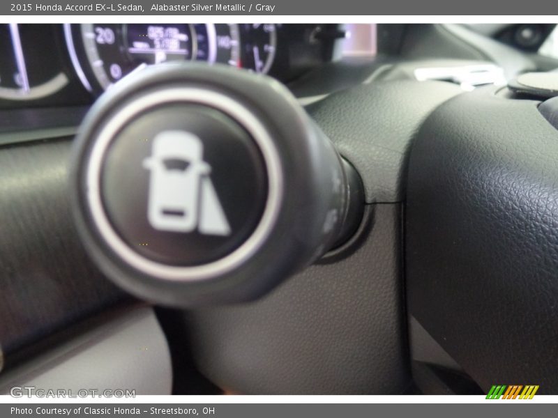 Alabaster Silver Metallic / Gray 2015 Honda Accord EX-L Sedan