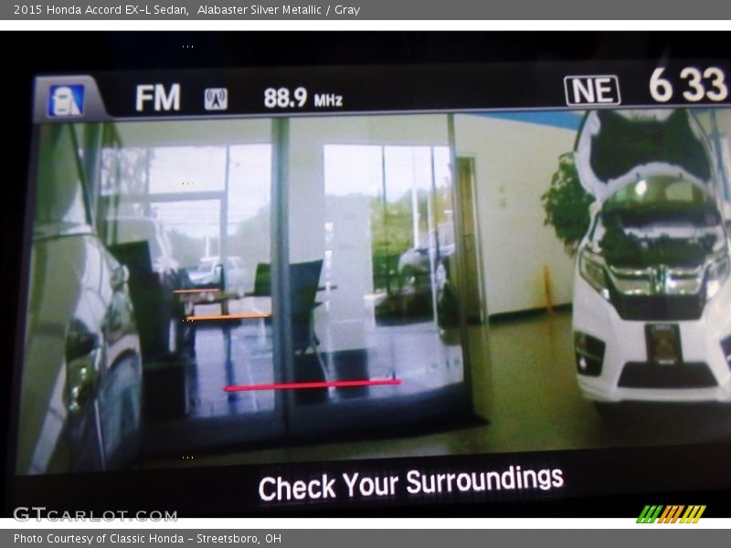 Alabaster Silver Metallic / Gray 2015 Honda Accord EX-L Sedan