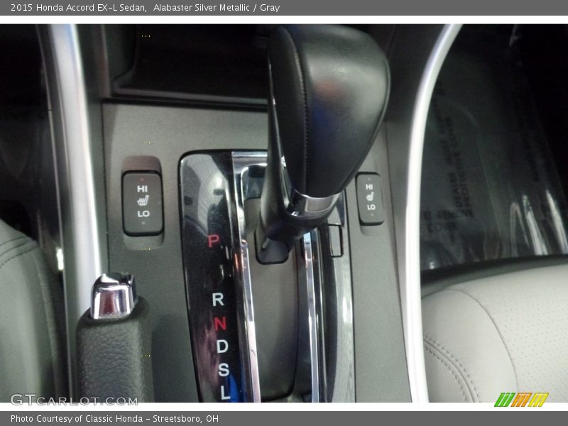 Alabaster Silver Metallic / Gray 2015 Honda Accord EX-L Sedan