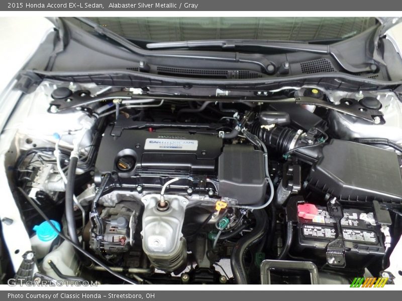 Alabaster Silver Metallic / Gray 2015 Honda Accord EX-L Sedan